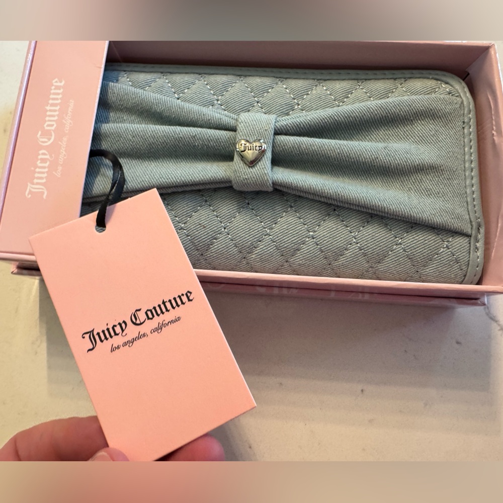 Juicy Couture denim Gray Quilted Women's Wallet